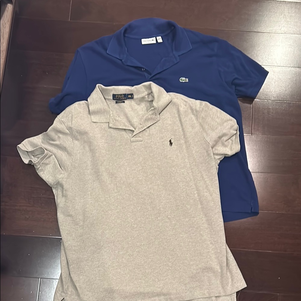 Lacoste and Polo by Ralph Lauren Men's Grey Polo Shirt